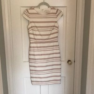 j crew pink and white striped dress